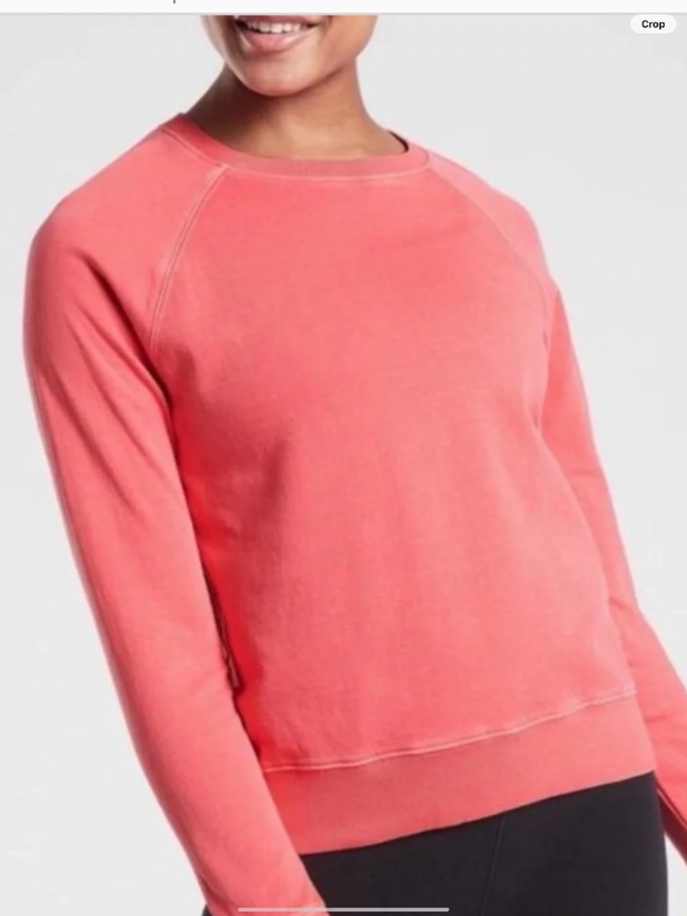 Athleta Sundown Sweatshirt Coral Petal XS